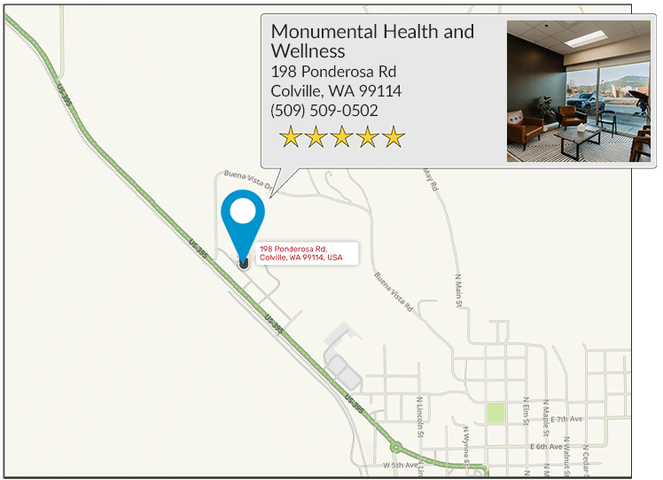 Monumental Health and Wellness's location on google map